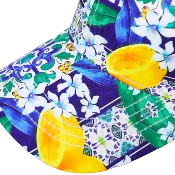Mediterranean Tile Lemon Print Cap - Picture 3 of 3